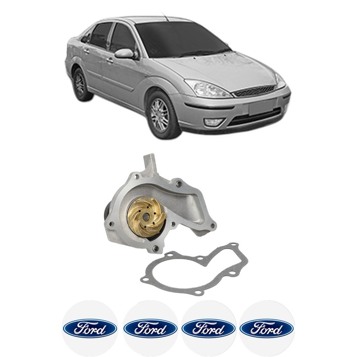 Pompa apa FORD FOCUS I Saloon (DFW) 1.6 16V din 1999-2004 KW 74 CP 100 CMC 1596, Auto, HEPU, 4x Stikere auto cu FORD