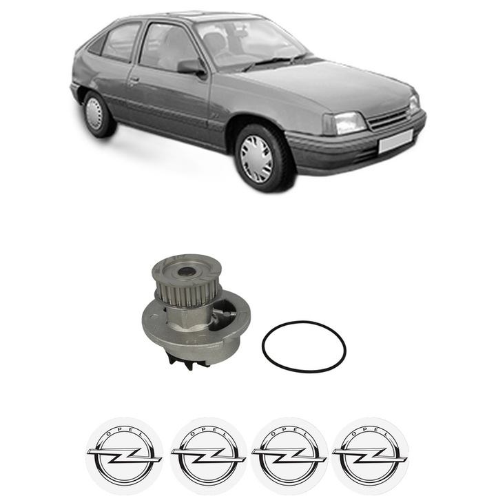 Pompa apa OPEL KADETT E Hatchback (T85) 1.6 i Cat (C08, C48, D08, D48) din 1986-1991 KW 55 CP 75 CMC 1598, Auto, HEPU, 4x Stikere auto cu OPEL