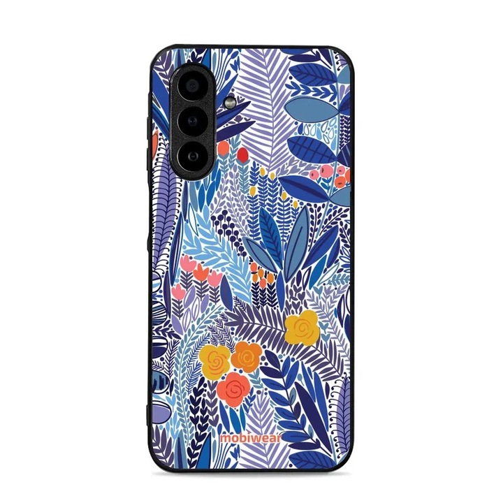 Mobiwear Glossy telefontok, Samsung Galaxy A17 / A17 5G, virágmintás, többszínű, műanyag, ütés- és karcálló