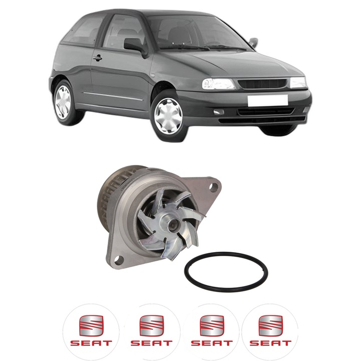 Pompa apa SEAT IBIZA II (6K1) 1.4 i 16V din 1997-2002 KW 74 CP 101 CMC 1390, Auto, HEPU, 4x Stikere auto cu SEAT