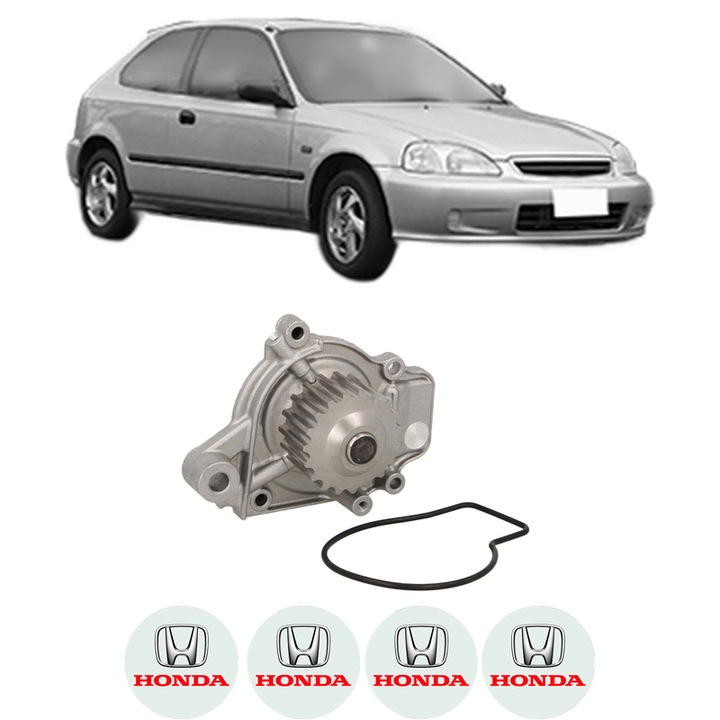 Pompa apa HONDA CIVIC VI Hatchback (EJ, EK) 1.5 i (EK3) din 1995-2001 KW 84 CP 114 CMC 1493, Auto, HEPU, 4x Stikere auto cu HONDA