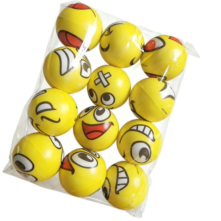 Set mingi antistres, 12 buc, galben