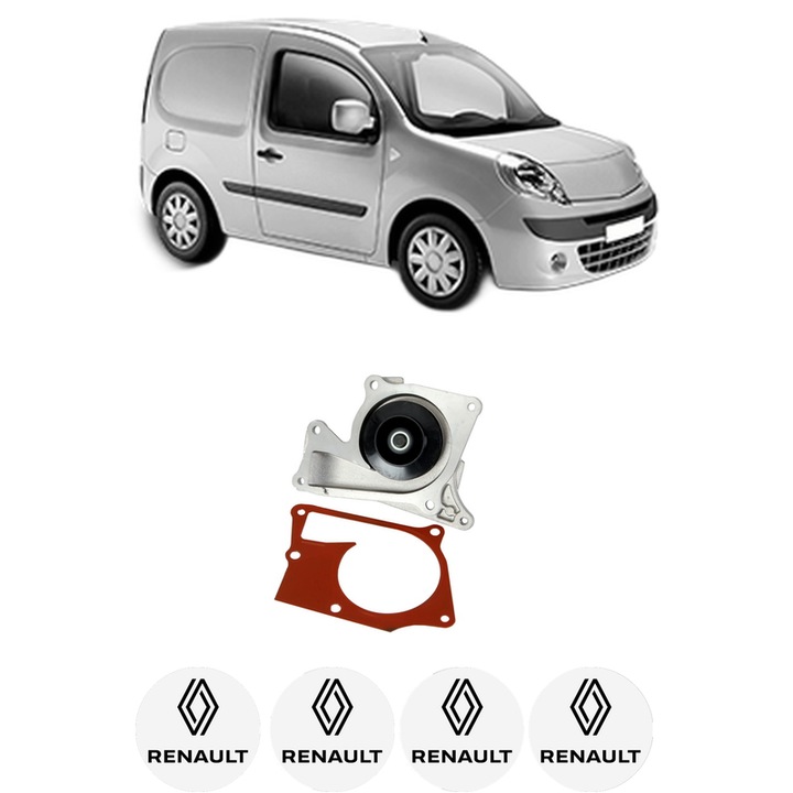 Pompa apa RENAULT KANGOO Express (FW0/1_) 1.5 dCi 90 (FW0G, FW05, FW08, FW11) din 2009 KW 66 CP 90 CMC 1461, Auto, HEPU, 4x Stikere auto cu RENAULT
