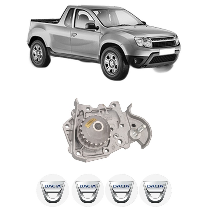 Pompa apa DACIA LOGAN Pickup (US_) 1.6 din 2008 KW 64 CP 87 CMC 1598, Auto, HEPU, 4x Stikere auto cu DACIA
