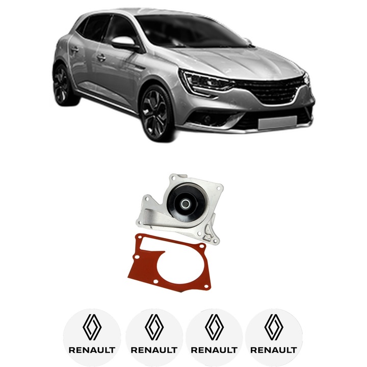 Pompa apa RENAULT MEGANE IV Hatchback (B9A/M/N_) 1.5 dCi 110 (B9A3) din 2015 KW 81 CP 110 CMC 1461, Auto, HEPU, 4x Stikere auto cu RENAULT