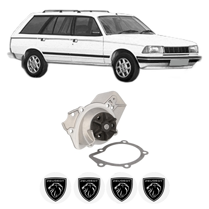 Pompa apa PEUGEOT 305 II Break (581E) 1.9 din 1984-1987 KW 75 CP 102 CMC 1905, Auto, HEPU, 4x Stikere auto cu PEUGEOT