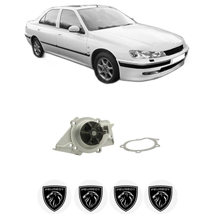 Pompa apa PEUGEOT 406 (8B) 1.8 din 1997-2004 KW 66 CP 90 CMC 1761, Auto, HEPU, 4x Stikere auto cu PEUGEOT