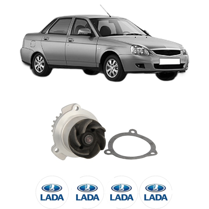 Pompa apa LADA PRIORA Saloon (2170_) 1.6 din 2011-2013 KW 66 CP 90 CMC 1597, Auto, HEPU, 4x Stikere auto cu LADA