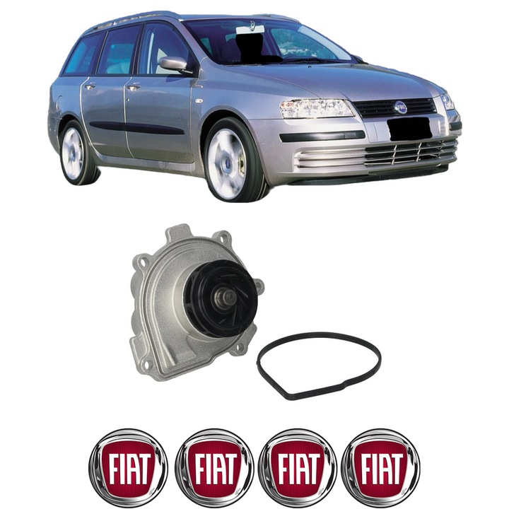 Pompa apa FIAT STILO (192_) 1.6 16V din 2005-2006 KW 77 CP 105 CMC 1598, Auto, HEPU, 4x Stikere auto cu FIAT