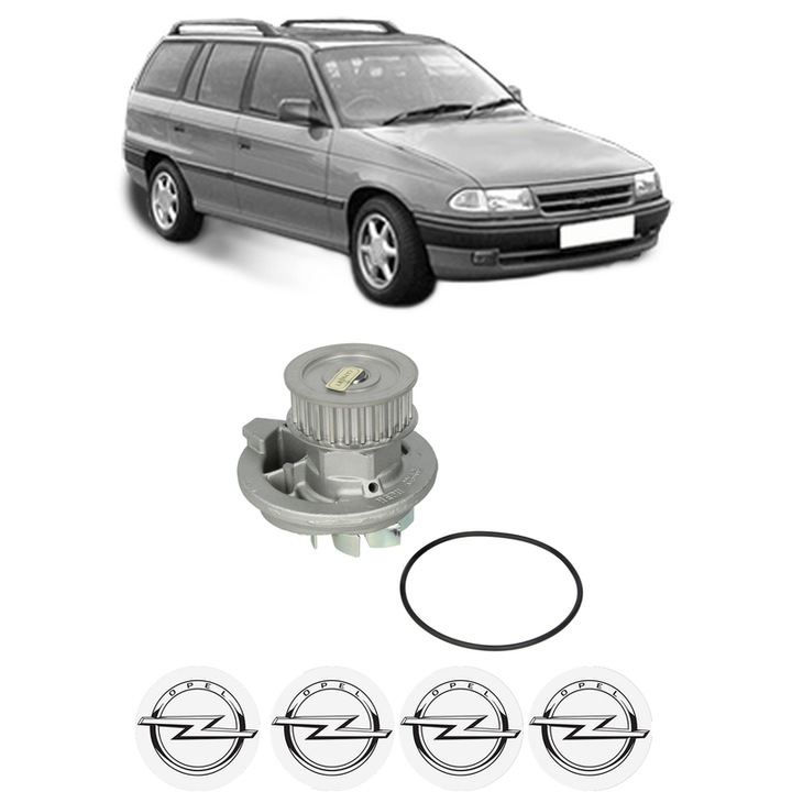Pompa apa OPEL ASTRA F Estate (T92) 1.8 i (F35, M35) din 1991-1998 KW 66 CP 90 CMC 1796, Auto, HEPU, 4x Stikere auto cu OPEL