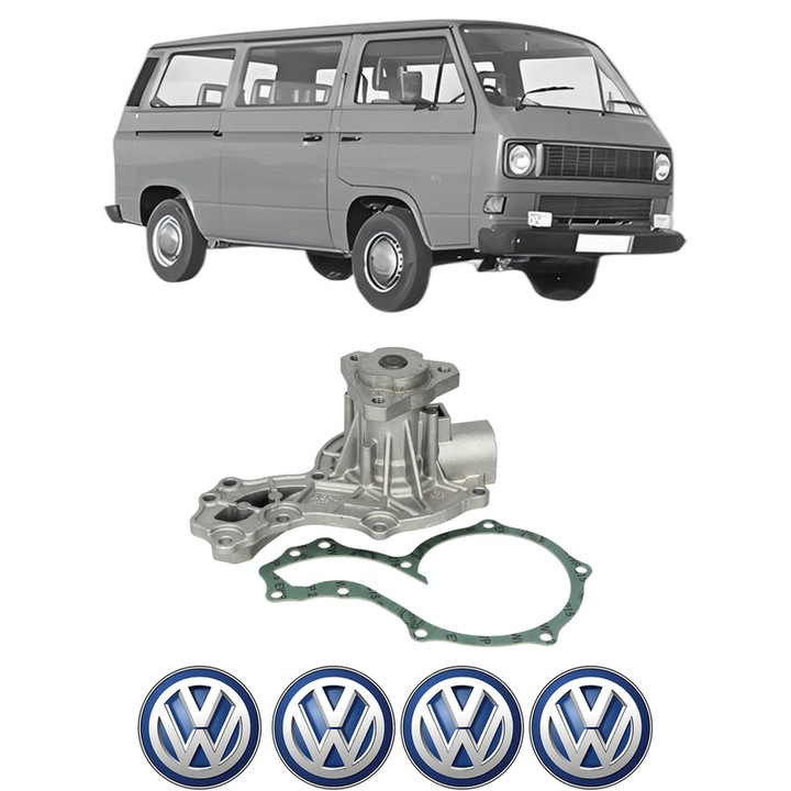 Pompa apa Volkswagen TRANSPORTER T3 Bus (25_) 1.6 D din 1981-1987 KW 37 CP 50 CMC 1588, Auto, HEPU, 4x Stikere auto cu Volkswagen