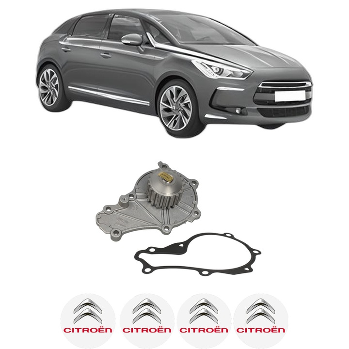 Pompa apa CITROEN DS5 1.6 HDi 110 din 2011-2015 KW 82 CP 112 CMC 1560, Auto, HEPU, 4x Stikere auto cu CITROEN