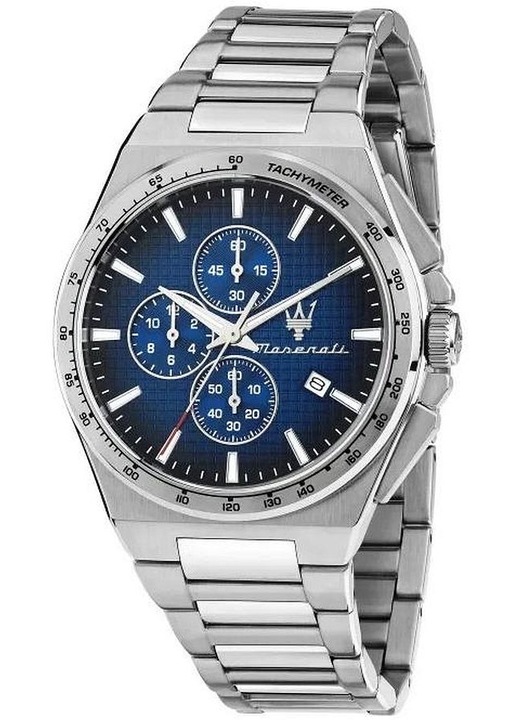 Часовник Maserati Velocita Slim, сребрист, 50м водоустойчив, с хронограф и дата