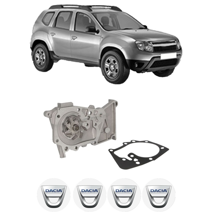 Pompa apa DACIA DUSTER (HS_) 1.6 16V LPG din 2011-2018 KW 77 CP 105 CMC 1598, Auto, HEPU, 4x Stikere auto cu DACIA