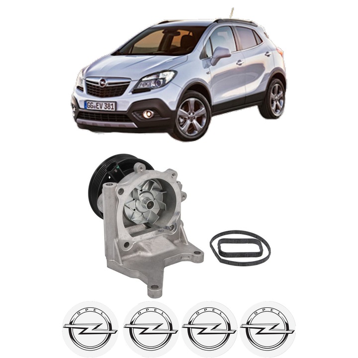 Pompa apa OPEL MOKKA / MOKKA X (J13) 1.6 CDTI 4x4 (_76) din 2015-2019 KW 100 CP 136 CMC 1598, Auto, HEPU, 4x Stikere auto cu OPEL