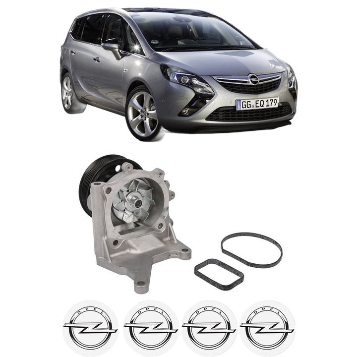 Pompa apa OPEL ZAFIRA TOURER C (P12) 1.6 CDTI (75) din 2013 KW 100 CP 136 CMC 1598, Auto, HEPU, 4x Stikere auto cu OPEL
