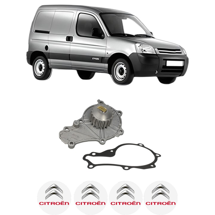 Pompa apa CITROEN BERLINGO / BERLINGO FIRST Box Body/MPV (M_) 1.6 HDI 90 (MB9HX, MC9HX) din 2005-2011 KW 66 CP 90 CMC 1560, Auto, HEPU, 4x Stikere auto cu CITROEN