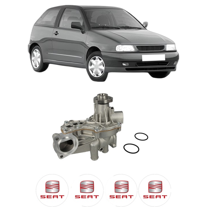 Pompa apa SEAT IBIZA II (6K1) 1.6 i din 1996-2002 KW 74 CP 101 CMC 1595, Auto, HEPU, 4x Stikere auto cu SEAT
