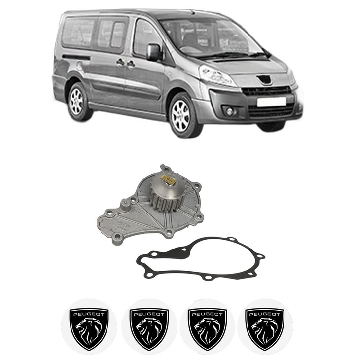 Pompa apa PEUGEOT EXPERT TEPEE (VF3X_) 1.6 HDi 90 16V din 2007-2016 KW 66 CP 90 CMC 1560, Auto, HEPU, 4x Stikere auto cu PEUGEOT