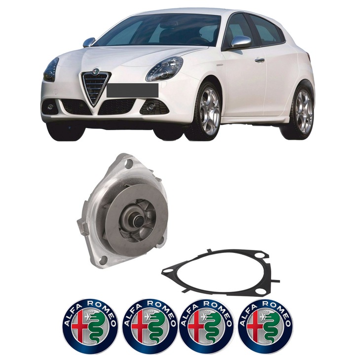 Pompa apa ALFA ROMEO GIULIETTA (940_) 2.0 JTDM (940FXM1A, 940FXS1A, 940FYD1A) din 2010-2016 KW 100 CP 136 CMC 1956, Auto, HEPU, 4x Stikere auto cu ALFA ROMEO