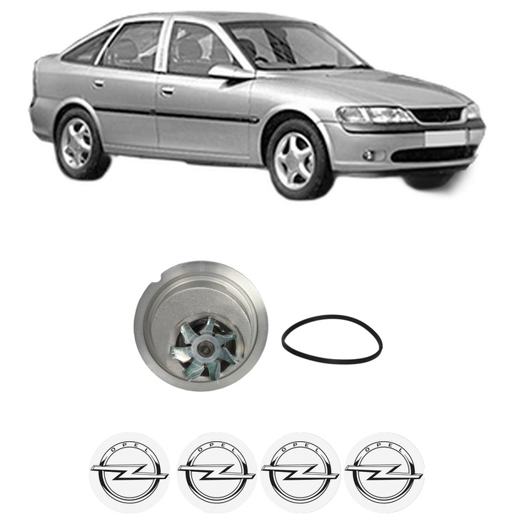 Pompa apa OPEL VECTRA B Hatchback (J96) 1.6 i 16V (F68) din 1995-2002 KW 74 CP 101 CMC 1598, Auto, HEPU, 4x Stikere auto cu OPEL