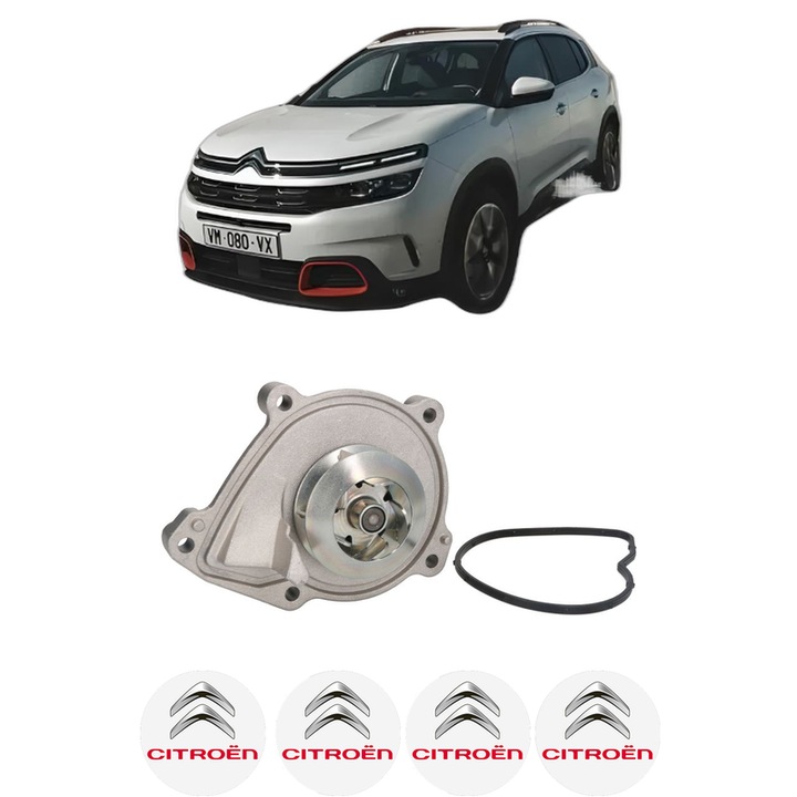 Pompa apa CITROEN C5 AIRCROSS (A_) 1.6 Hybrid 180 (A4DGXR) din 2022 KW 133 CP 181 CMC 1598, Auto, HEPU, 4x Stikere auto cu CITROEN