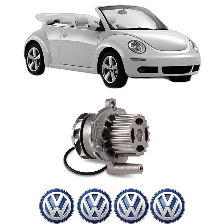 Pompa apa Volkswagen BEETLE Convertible (5C7, 5C8) 1.6 TDI din 2011-2016 KW 77 CP 105 CMC 1598, Auto, HEPU, 4x Stikere auto cu Volkswagen