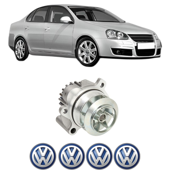 Pompa apa Volkswagen JETTA III (1K2) 1.6 TDI din 2009-2010 KW 66 CP 90 CMC 1598, Auto, HEPU, 4x Stikere auto cu Volkswagen