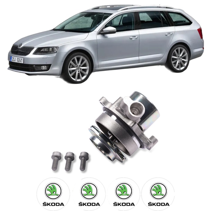 Pompa apa SKODA OCTAVIA III Combi (5E5, 5E6) 2.0 TDI / TDI RS 4x4 din 2013-2020 KW 135 CP 184 CMC 1968, Auto, HEPU, 4x Stikere auto cu SKODA