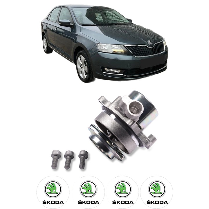 Pompa apa SKODA RAPID (NH3, NK3, NK6) 1.6 TDI din 2013-2015 KW 66 CP 90 CMC 1598, Auto, HEPU, 4x Stikere auto cu SKODA