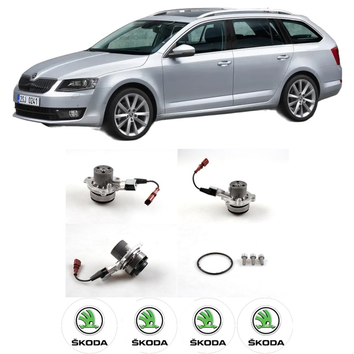 Pompa apa SKODA OCTAVIA III Combi (5E5, 5E6) 2.0 TDI / TDI RS 4x4 din 2013-2020 KW 135 CP 184 CMC 1968, Auto, HEPU, 4x Stikere auto cu SKODA