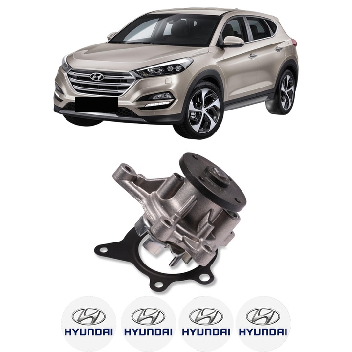 Pompa apa HYUNDAI TUCSON SUV Van (TLE) 1.6 T-GDi din 2015-2020 KW 130 CP 177 CMC 1591, Auto, HEPU, 4x Stikere auto cu HYUNDAI