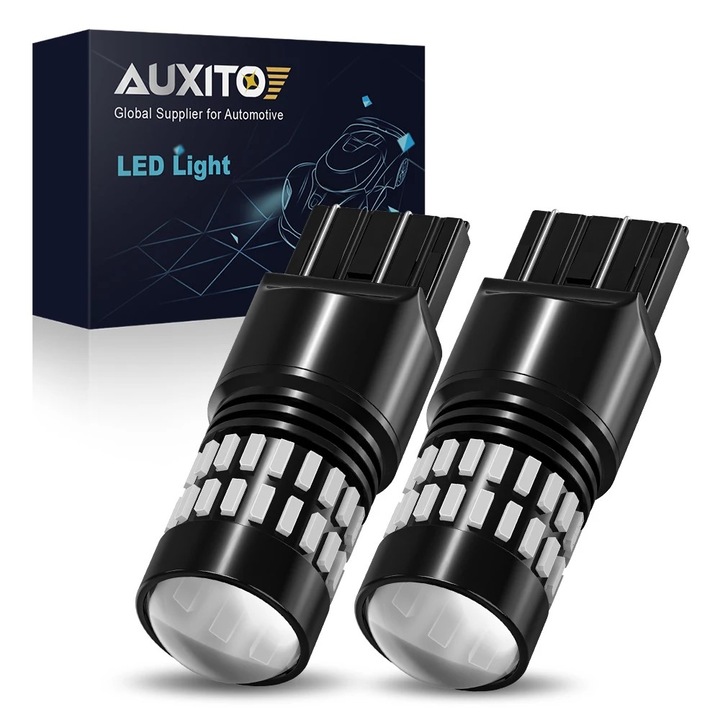 Auxito T20 W21 5W LED izzó készlet, nagy fényerejű, hőelvezetés, fekete