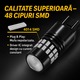 Auxito T20 W21 5W LED izzó készlet, nagy fényerejű, hőelvezetés, fekete