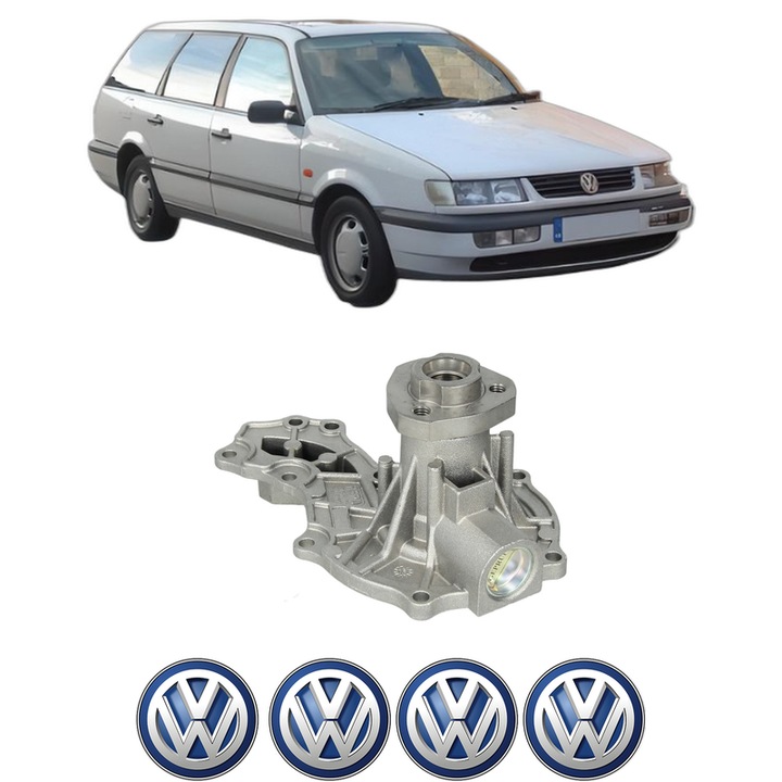 Pompa apa Volkswagen PASSAT B3/B4 (315, 3A5) 1.9 TD din 1993-1996 KW 55 CP 75 CMC 1896, Auto, HEPU, 4x Stikere auto cu Volkswagen