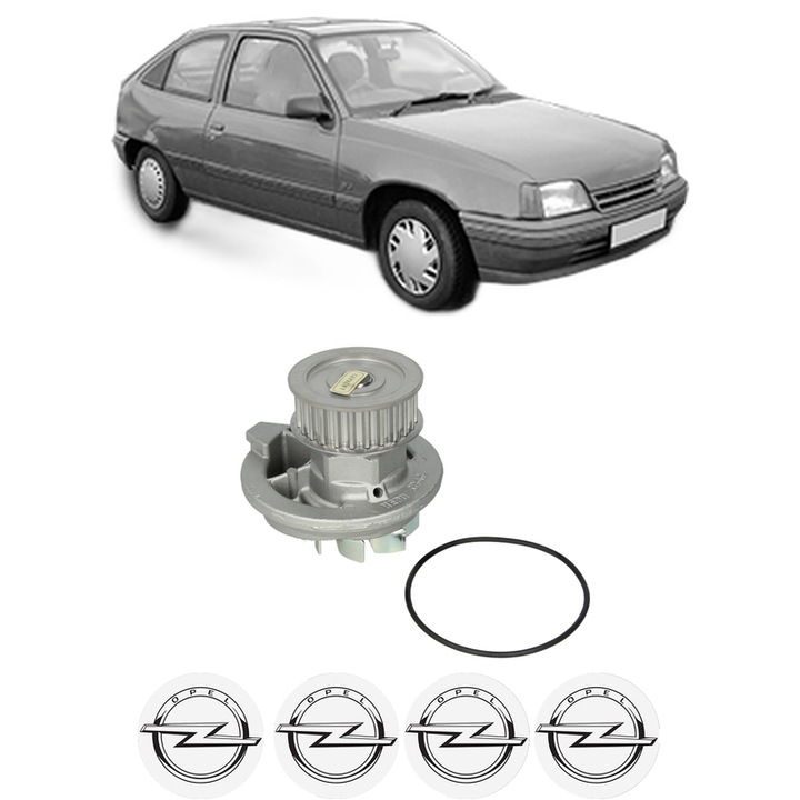 Pompa apa OPEL KADETT E Hatchback (T85) 1.8 i (C08, C48, D08, D48) din 1985-1991 KW 66 CP 90 CMC 1796, Auto, HEPU, 4x Stikere auto cu OPEL