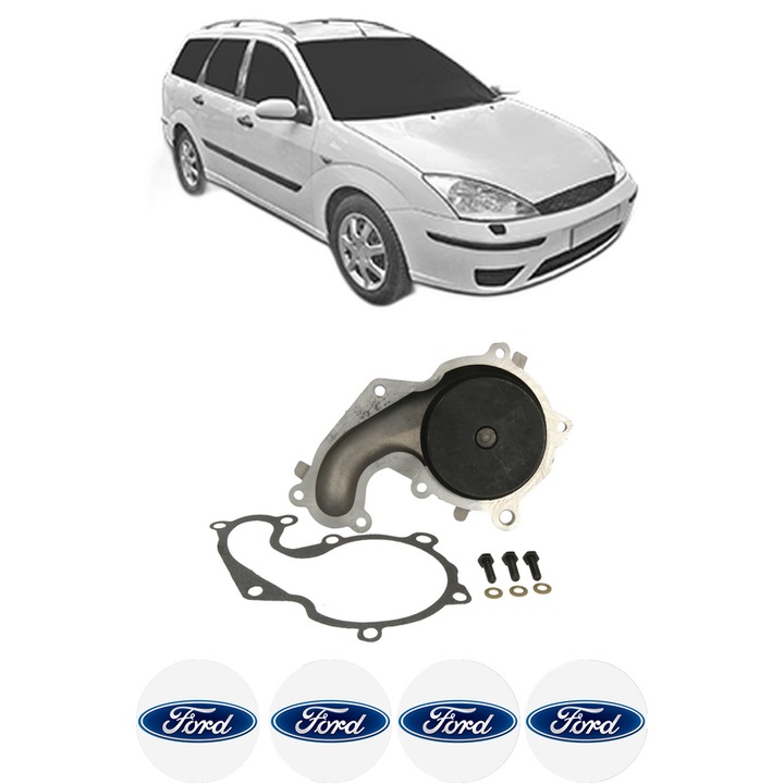 Pompa apa FORD FOCUS I Estate Van (DNW) 1.8 TDDi din 1998-2005 KW 66 CP 90 CMC 1753, Auto, HEPU, 4x Stikere auto cu FORD