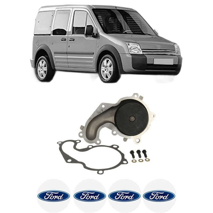 Pompa apa FORD TOURNEO CONNECT 1.8 TDCi din 2002-2013 KW 66 CP 90 CMC 1753, Auto, HEPU, 4x Stikere auto cu FORD