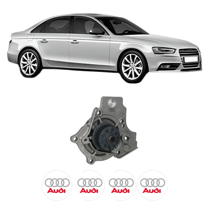 Pompa apa AUDI A4 B8 (8K2) 2.0 TFSI din 2013-2015 KW 162 CP 220 CMC 1984, Auto, HEPU, 4x Stikere auto cu AUDI