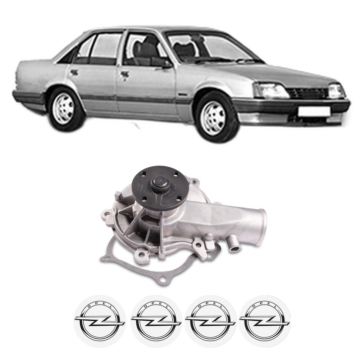 Pompa apa OPEL REKORD E (17_, 11_, 14_, 16_, 18_, 19_) 1.9 din 1977-1982 KW 55 CP 75 CMC 1897, Auto, HEPU, 4x Stikere auto cu OPEL