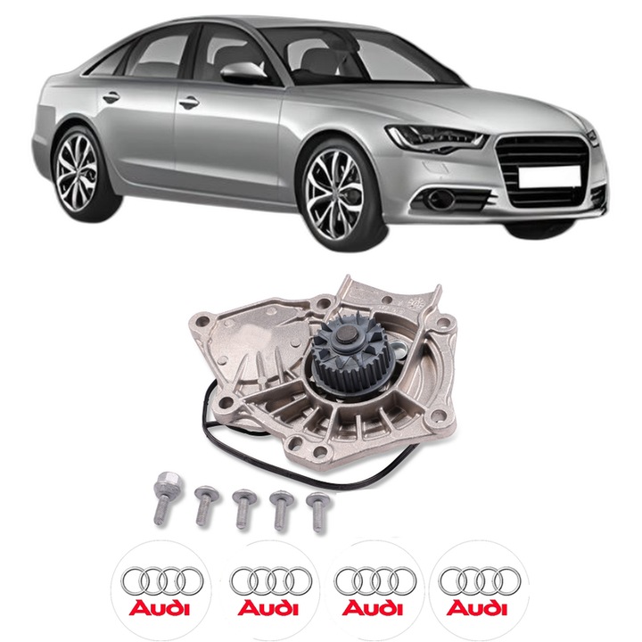 Pompa apa AUDI A6 C7 (4G2, 4GC) 2.0 TFSI quattro din 2014-2018 KW 185 CP 252 CMC 1984, Auto, HEPU, 4x Stikere auto cu AUDI