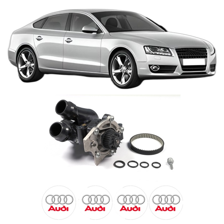Pompa apa AUDI A5 Sportback (8TA) 2.0 TFSI quattro din 2009-2017 KW 155 CP 211 CMC 1984, Auto, HEPU, 4x Stikere auto cu AUDI