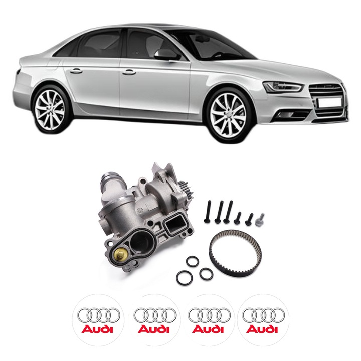 Pompa apa AUDI A4 B8 (8K2) 2.0 TFSI flexible fuel quattro din 2009-2015 KW 132 CP 180 CMC 1984, Auto, HEPU, 4x Stikere auto cu AUDI