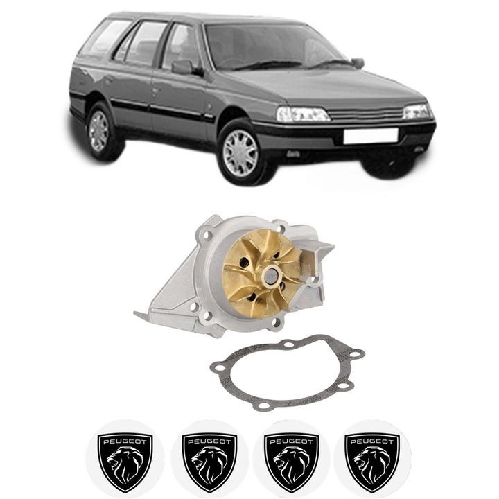 Pompa apa PEUGEOT 405 II Break (4E) 1.9 TD din 1992-1996 KW 66 CP 90 CMC 1905, Auto, HEPU, 4x Stikere auto cu PEUGEOT
