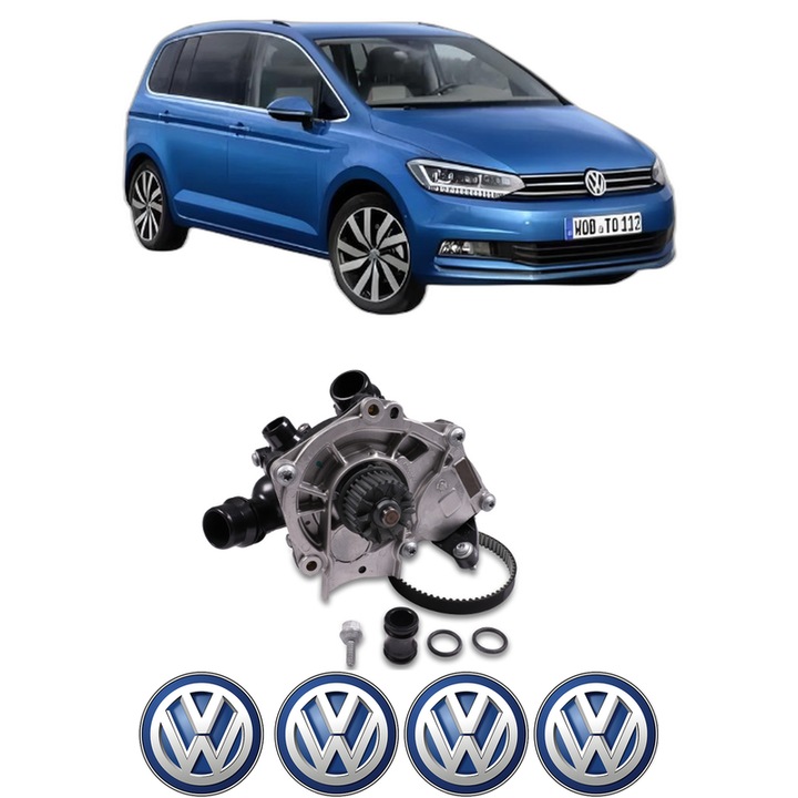 Pompa apa Volkswagen TOURAN (5T1) 1.8 TSI din 2015-2018 KW 132 CP 180 CMC 1798, Auto, HEPU, 4x Stikere auto cu Volkswagen