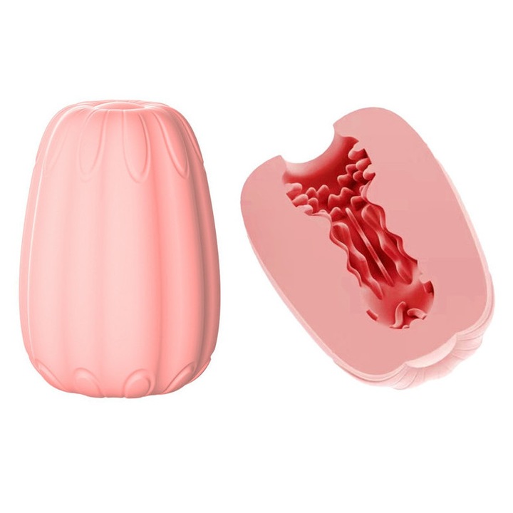 Férfi maszturbátor, ONNOLEY, sima textúra, puha szilikon, rózsaszín