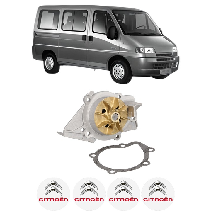 Pompa apa CITROEN JUMPER I Bus (230P) 1.9 D din 1999-2002 KW 51 CP 69 CMC 1905, Auto, HEPU, 4x Stikere auto cu CITROEN