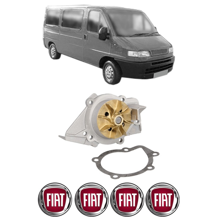 Pompa apa FIAT DUCATO Bus (230_) 1.9 D din 1998-2001 KW 59 CP 80 CMC 1905, Auto, HEPU, 4x Stikere auto cu FIAT