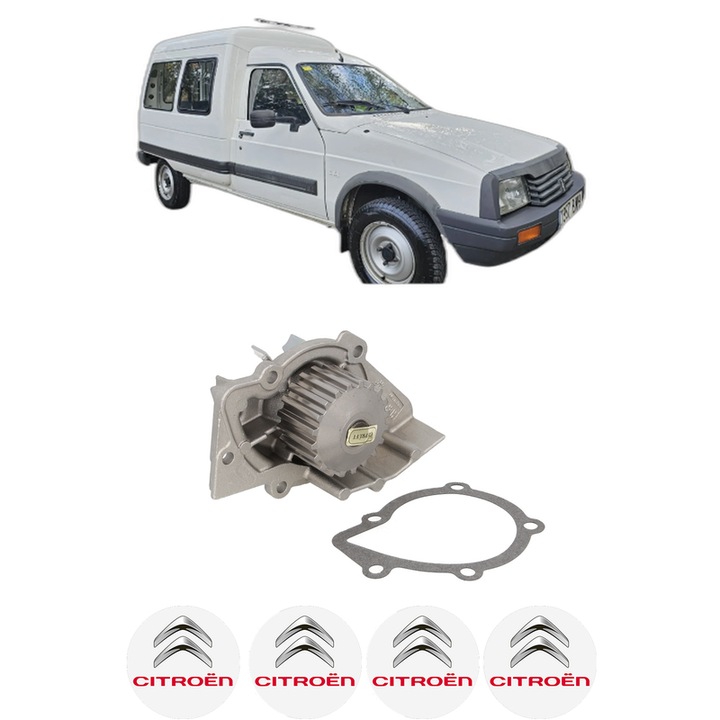 Pompa apa CITROEN C15 Platform/Chassis (VDPD) 1.9 D din 2000-2002 KW 51 CP 69 CMC 1868, Auto, HEPU, 4x Stikere auto cu CITROEN
