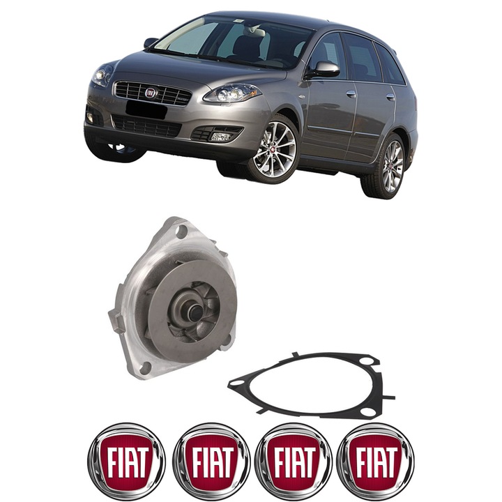 Pompa apa FIAT CROMA (194_) 1.9 D Multijet din 2005-2007 KW 100 CP 136 CMC 1910, Auto, HEPU, 4x Stikere auto cu FIAT